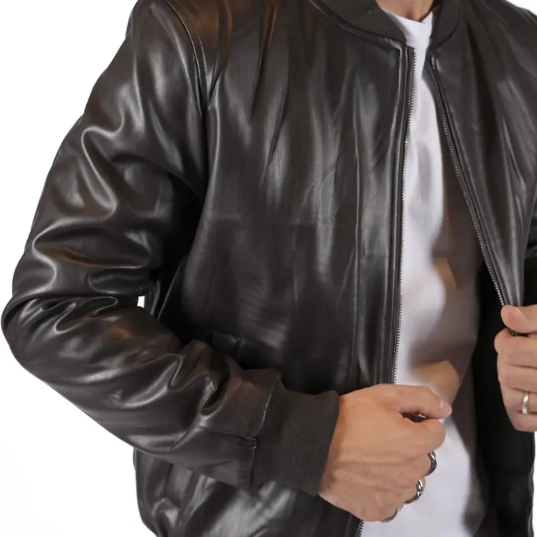 Giacca In pelle Color Caffe